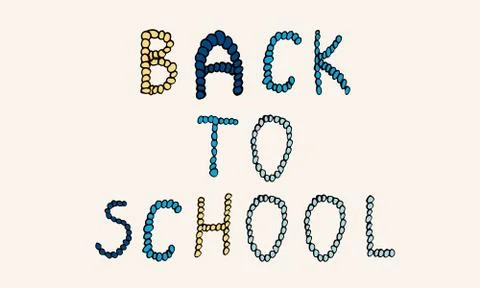 Vector hand drawn back to school phrase Stock Illustration
