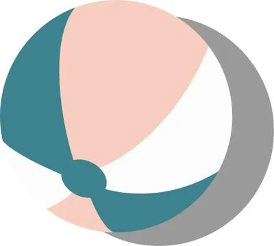 Vector hand-drawn beach ball illustration graphic resource Stock Illustration