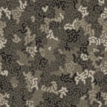 Vector hand drawn beige colored purifier fish skin like seamless pattern Stock Illustration