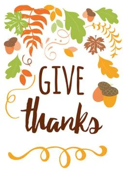 Vector hand drawn black pampkin and thanksgiving inspirational quote on white Stock-Illustration