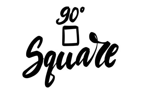 Vector hand drawn brush ink illustration of Square astrological sign Stock Illustration