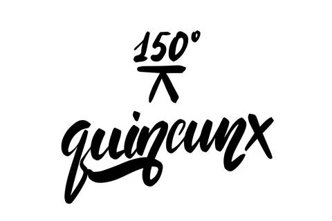 Vector hand drawn brush ink illustration of Quincunx, Inconjunct, sign Stock Illustration