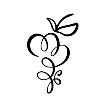 Vector hand drawn Bunch of grapes outline doodle icon fruit. Bunch of grapes Stock Illustration