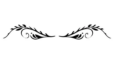 Vector Hand Drawn Calligraphic Divider. Flourishes Set. Decorative Design Stock Illustration