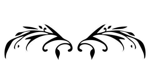 Vector Hand Drawn Calligraphic Divider. Flourishes Set. Decorative Design Stock Illustration