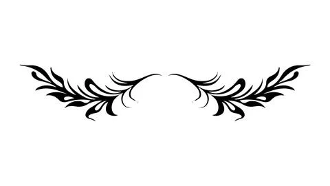 Vector Hand Drawn Calligraphic Divider. Flourishes Set. Decorative Design Stock Illustration