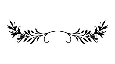 Vector Hand Drawn Calligraphic Divider. Flourishes Set. Decorative Design Stock Illustration