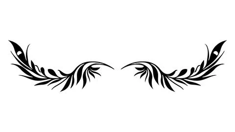 Vector Hand Drawn Calligraphic Divider. Flourishes Set. Decorative Design Stock Illustration