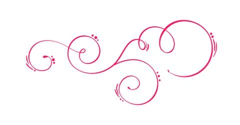 Vector Hand Drawn Calligraphic Spring Flourish Design Elements. Floral light Stockillustratie