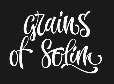 Vector hand drawn calligraphy style lettering word - grains of selim. Stock Illustration