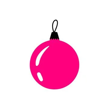 Vector hand drawn Christmas bauble. Decorative doodle Xmas ball elements Stock Illustration
