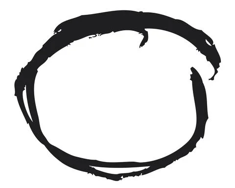 Vector with hand drawn circular stroke Stock Illustration