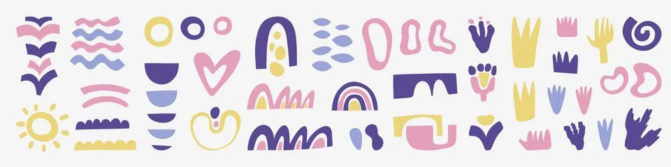 Vector hand drawn collection set of calligraphy lettering quotes and words. Pink Stock Illustration