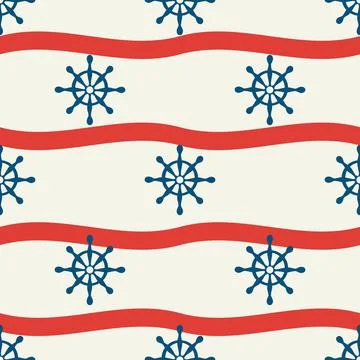 Vector hand drawn colored childish seamless repeat simple flat pattern with Stock Illustration