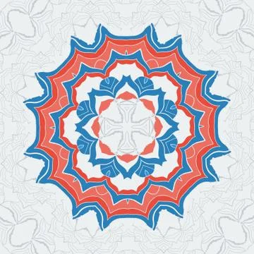 Vector hand drawn decorative elements in tribal indian style. Stylized patt.. Stock Illustration