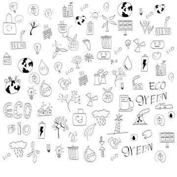 Vector hand drawn design elements Stock Illustration