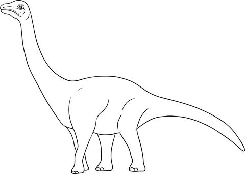 Vector hand drawn dinosaurs. Coloring book with prehistoric animals Stock Illustration