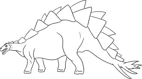 Vector hand drawn dinosaurs. Coloring book with prehistoric animals Stock Illustration