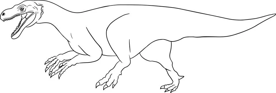 Vector hand drawn dinosaurs. Coloring book with prehistoric animals Stock Illustration