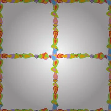 Vector. Hand drawn doodle frames. Seamless. Picture in white, green and yellow c 스톡 일러스트