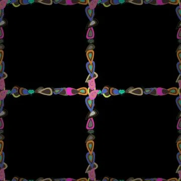 Vector. Hand drawn doodle frames. Picture in gray, black and brown colors. Stock Illustration