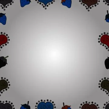 Vector. Hand drawn doodle frames. Picture in white, black and gray colors. Seaml 스톡 일러스트