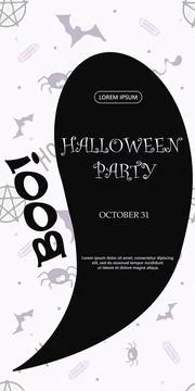 Vector hand drawn Doodle Halloween set Colorful cartoon cliparts, symbols Stock Illustration