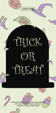 Vector hand drawn Doodle Halloween set Colorful cartoon cliparts, symbols Stock Illustration