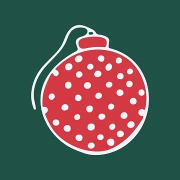 Vector hand drawn doodle illustration of Christmas tree ornament Stock Illustration