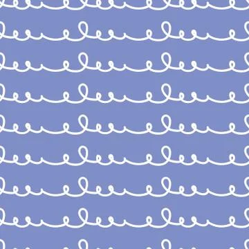 Vector Hand drawn doodle line repeat seamless pattern. Pencil scribble sketch Illustrazione stock