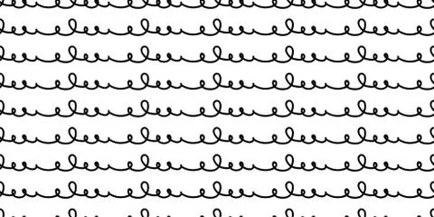 Vector Hand drawn doodle line repeat seamless pattern. Pencil scribble sketch Illustrazione stock