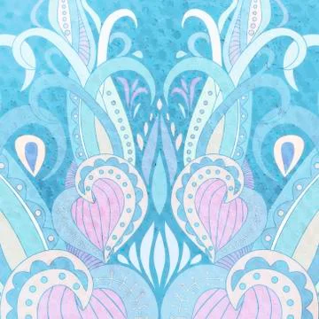 Vector hand drawn doodle mandala. Ethnic with colorful ornament. Isolated Иллюстрация