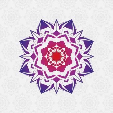 Vector hand drawn doodle mandala. Ethnic mandala with colorful tribal ornament Illustrazione stock