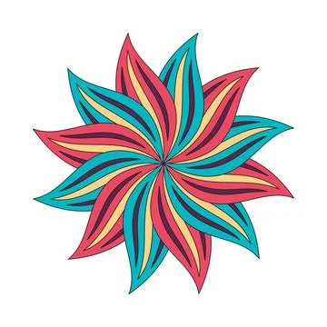Vector hand drawn doodle mandala. Stock Illustration