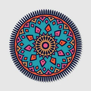Vector hand drawn doodle mandala. Stock Illustration