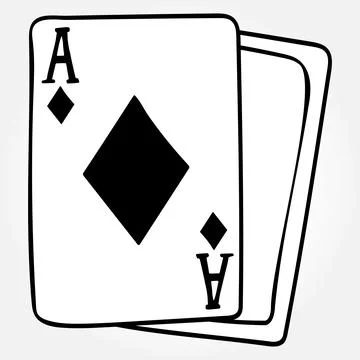 Vector hand drawn doodle playing cards diamonds Stock Illustration