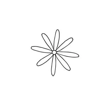 Vector hand drawn doodle sketch flower Stock Illustration