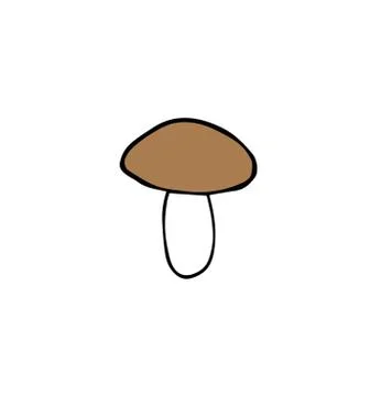 Vector hand drawn doodle sketch mushroom Stock Illustration