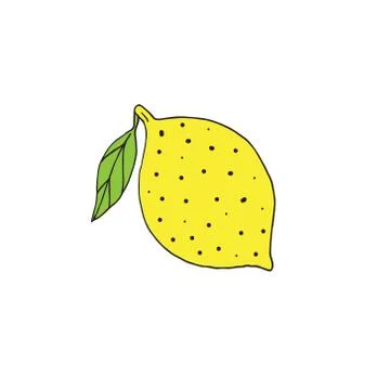 Vector hand drawn doodle sketch lemon Stock Illustration