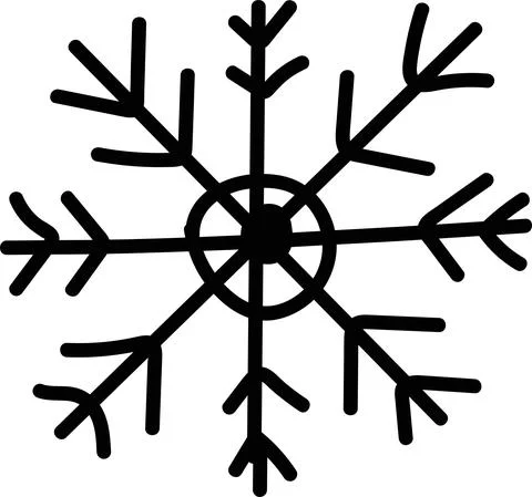 Vector hand drawn doodle snowflake. New Year winter illustration Stock Illustration