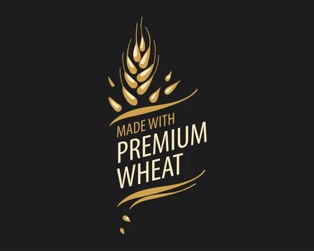 Vector hand-drawn emblem for wheat producers Stock Illustration