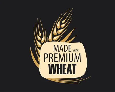 Vector hand-drawn emblem for wheat producers Stock Illustration