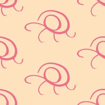 Vector hand drawn eye doodles seamless pattern background Stock Illustration