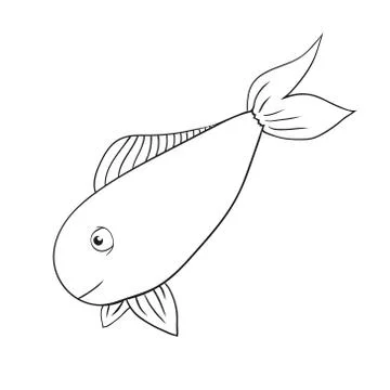 Vector hand drawn fish Stock Illustration