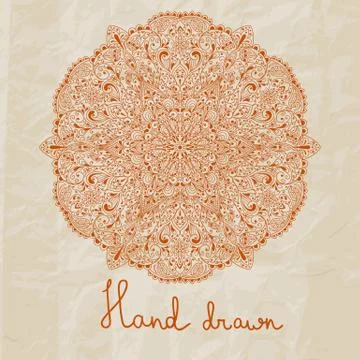 Vector hand drawn flower Stock Illustration