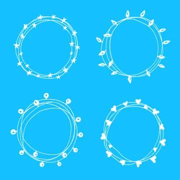 Vector hand drawn frames Illustrazione stock