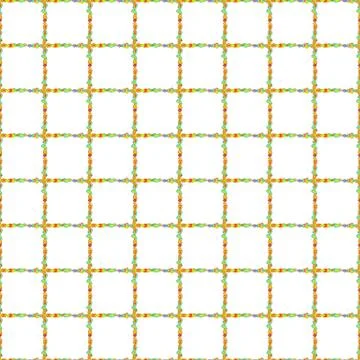 Vector. Hand drawn frames. Seamless pattern. Blank green, white and blue square Stock Illustration