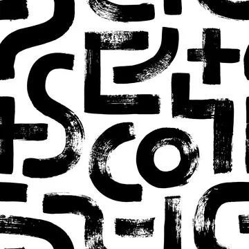 Vector hand drawn geometric shape seamless pattern イラスト素材