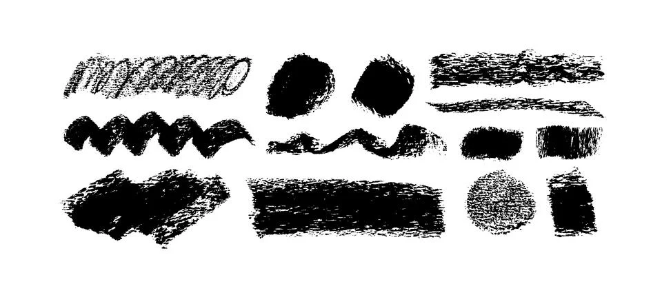 Vector hand drawn grungy graphite pencil lines Stock Illustration