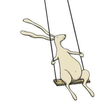 Vector hand drawn hare Illustrazione stock